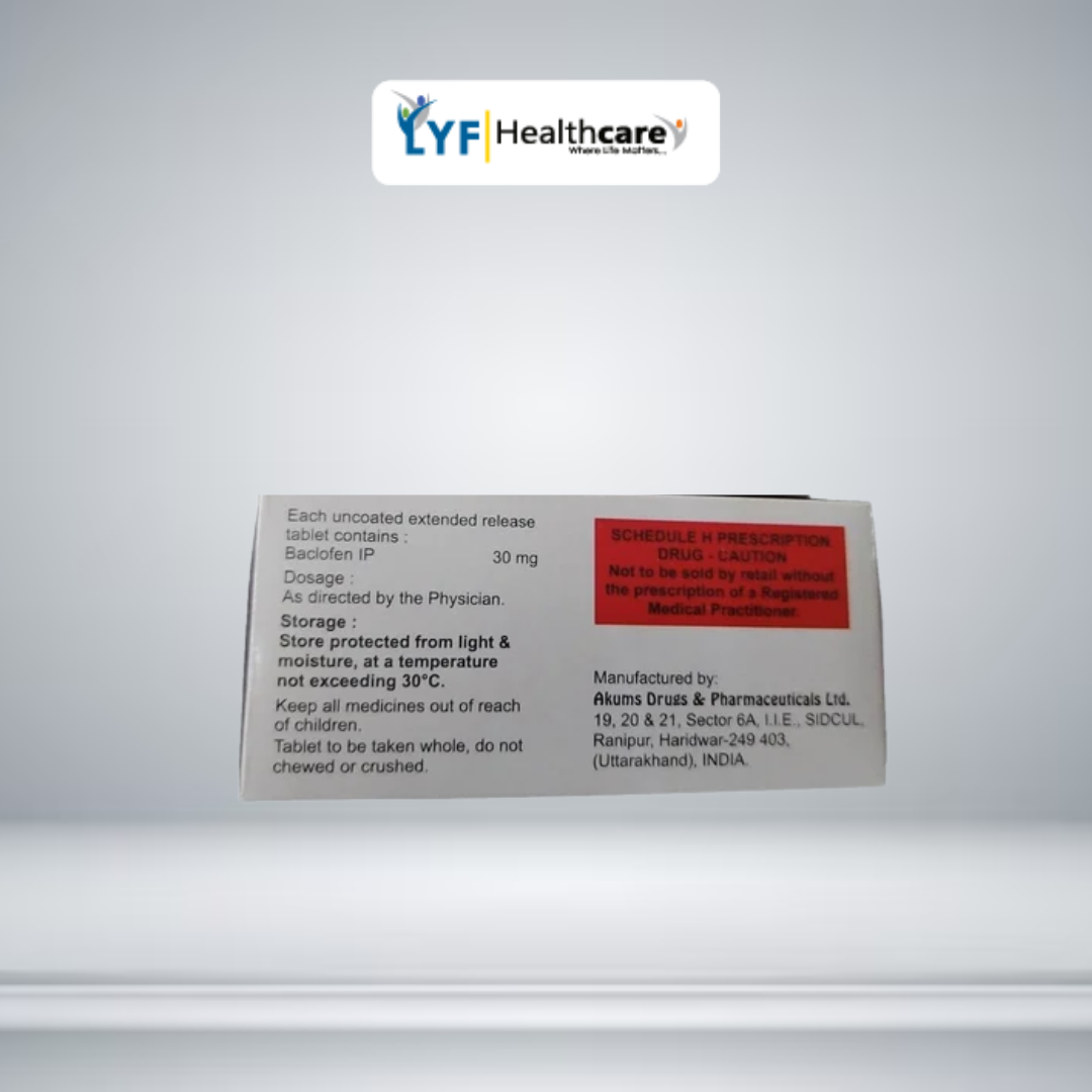 Baclolyf OD 30 Baclofen Extended Release 30mg Tablets - Image 2