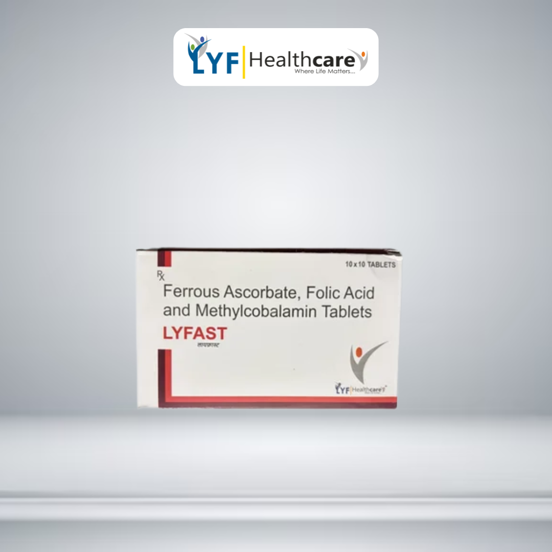 LYFAST TAB Ferrous Ascorbate, Folic Acid & Methylcobalamin TABS