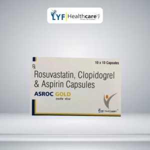 ASROC GOLD 10 Aspirin 75mg, Rosuvastatin 10mg & Clopidogrel 75mg Caps