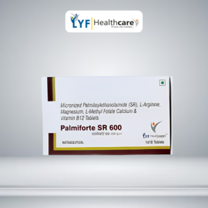 PALMIFORTE SR 600 Palmitoylethanalomide L-Arginine, Magnesium, L- Methyl folate & Vitamin B12 TABS