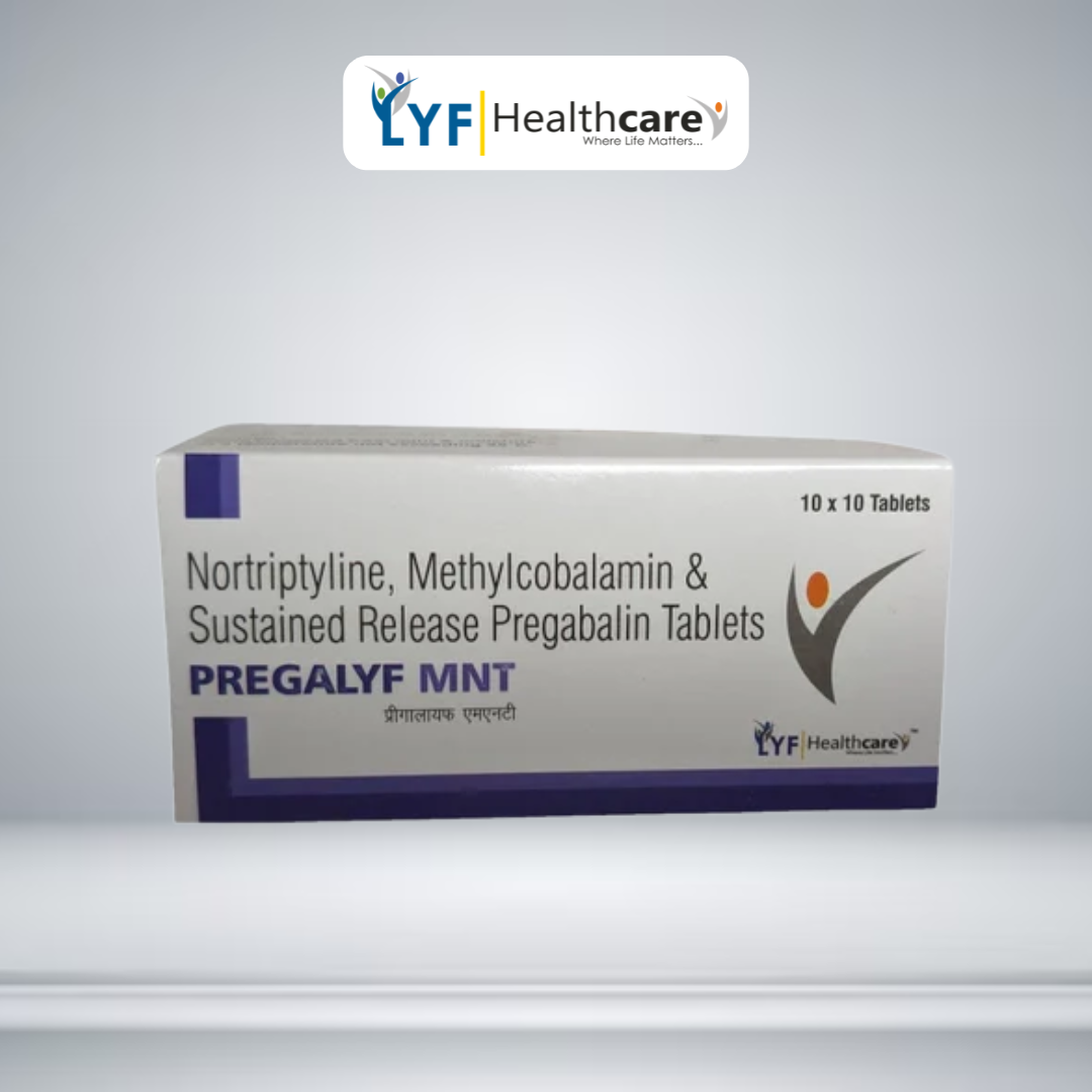 Pregalyf Mnt Pregabalin Nortriptyline Methylcobalamin Tablets